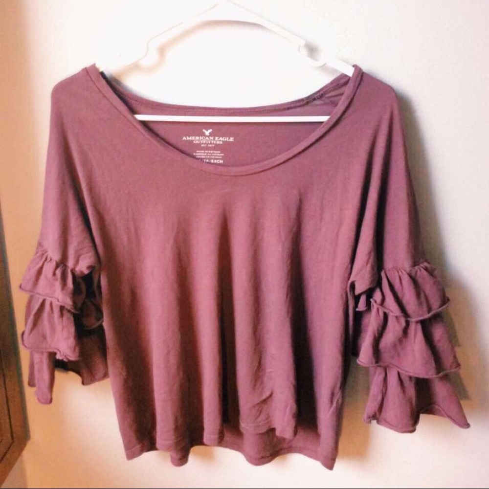 American eagle super soft ruffled long sleeve! :)